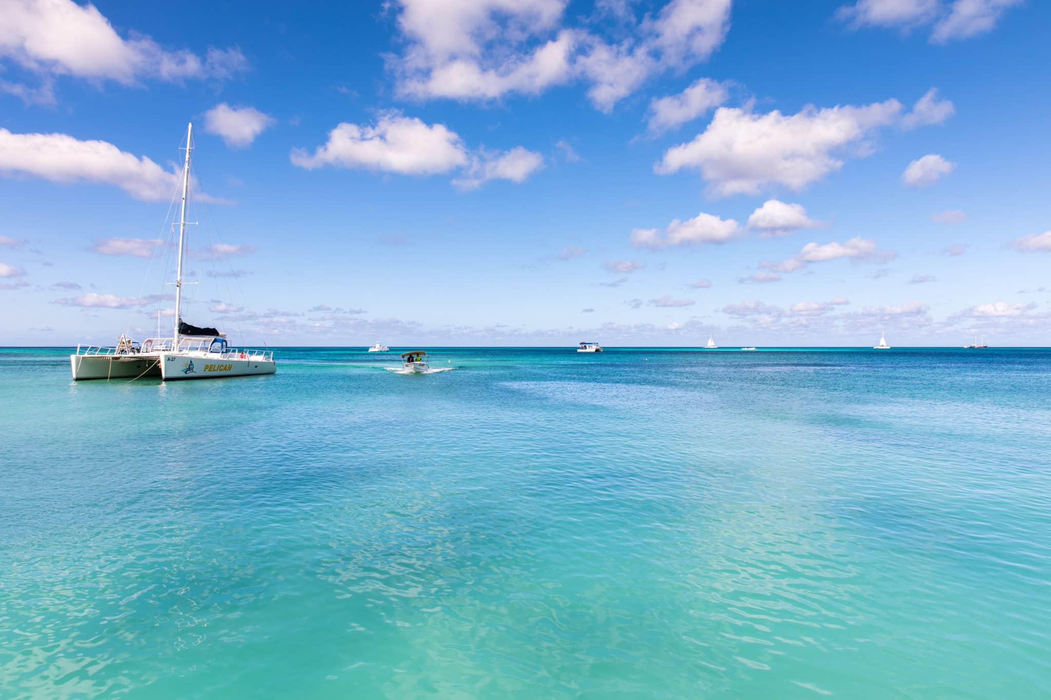 Caraibi - Aruba. Il molo del Pellicano a Palm Beach.