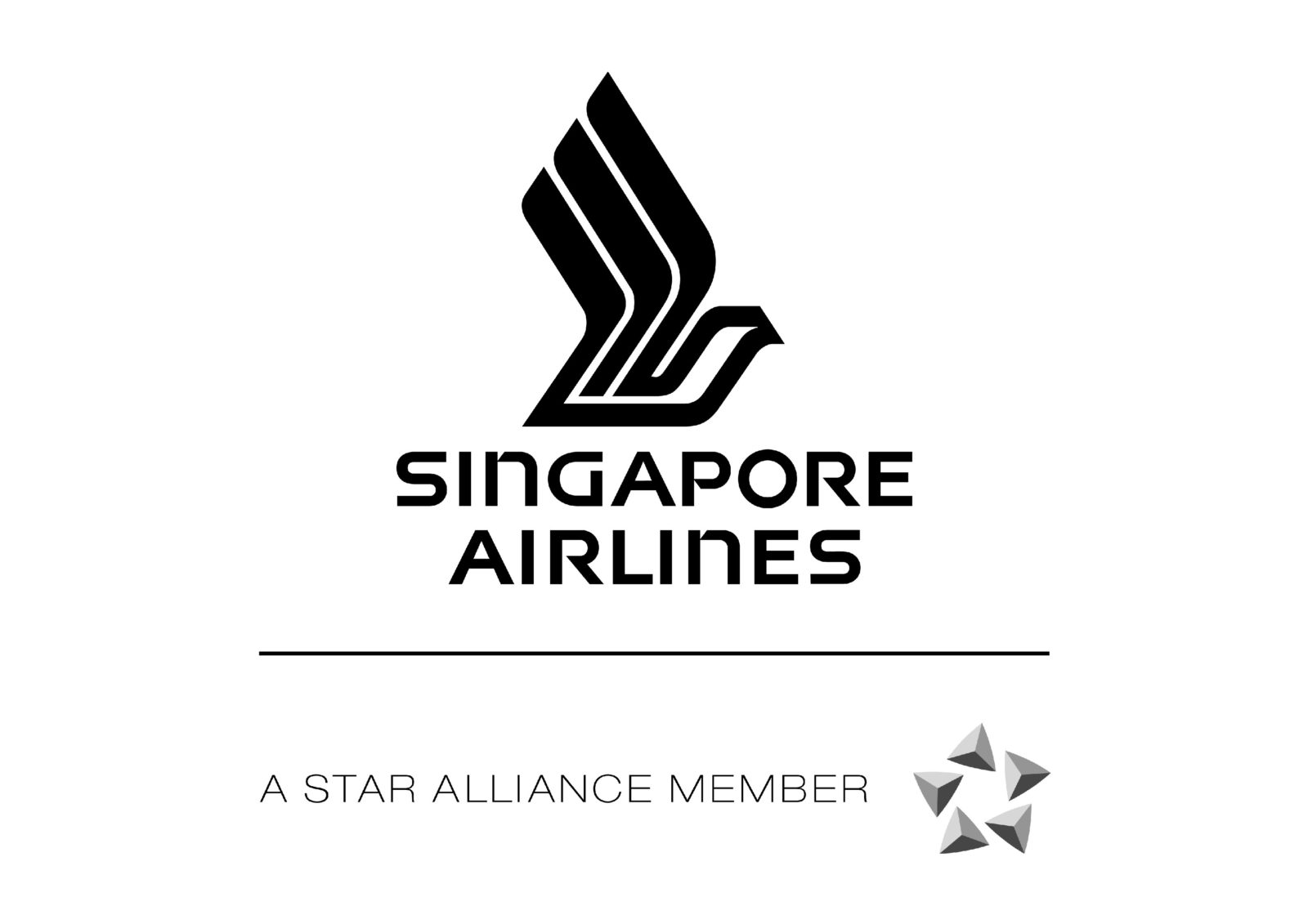 image Avianca SIA Two Lines Star Alliance Black and White1