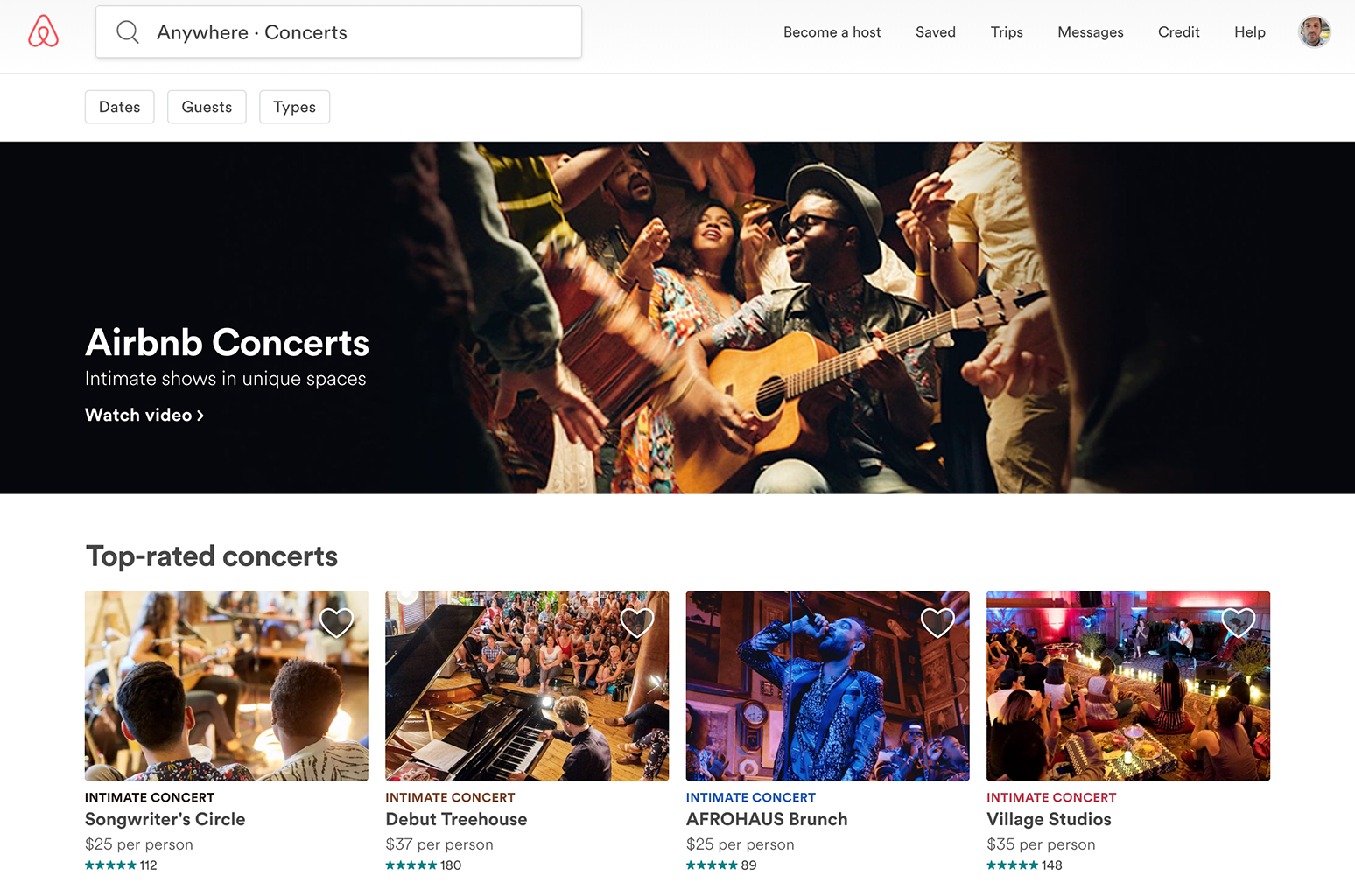 image Airbnb Airbnb Concerts on desktop billboard 1548