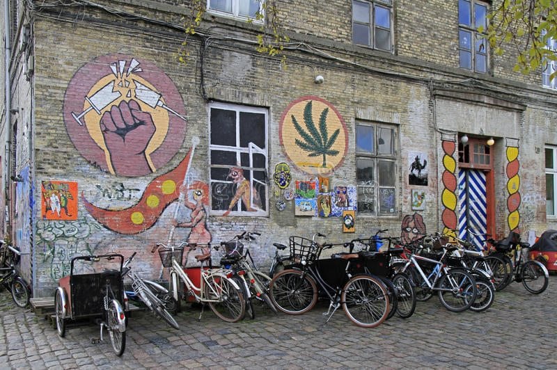 image Copenhague interestingly painted building freetown christiania copenhagen denmark april 99204994