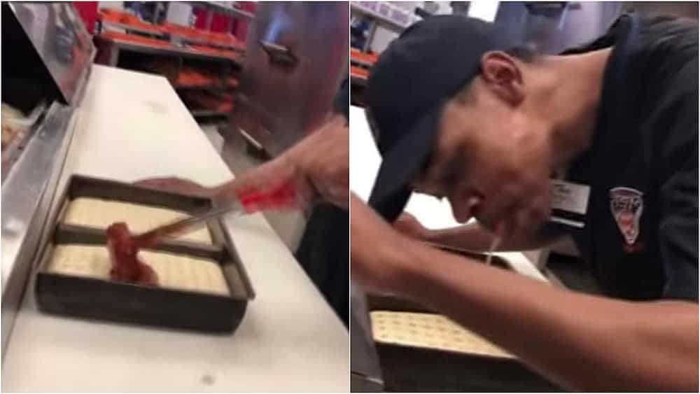 image pizza joven sorprenden a cocinero escupiendo en una 843806 268471