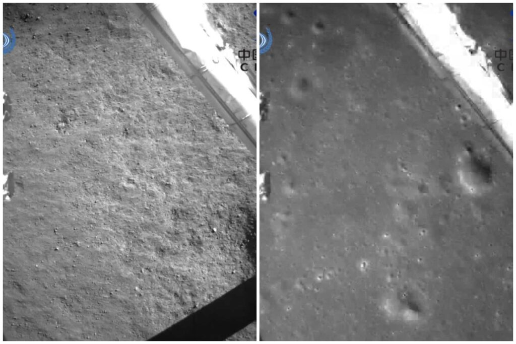 China aterrizó por primera vez en el lado oscuro de la Luna, ¡las imágenes son impresionantes! image moonchina 1