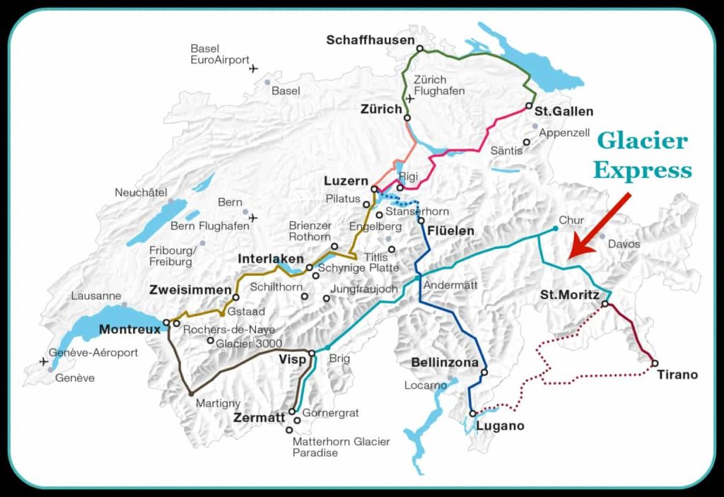 image glacier express route map