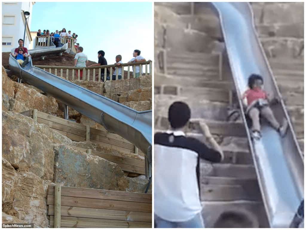 Esta atracción estuvo abierta tan solo un día después de que las personas publicaran fotos lastimados después de deslizarse image slidexxx