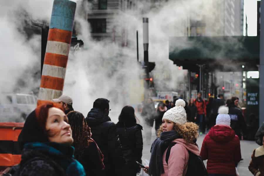 Vapor en las Alcantarillas de Nueva York