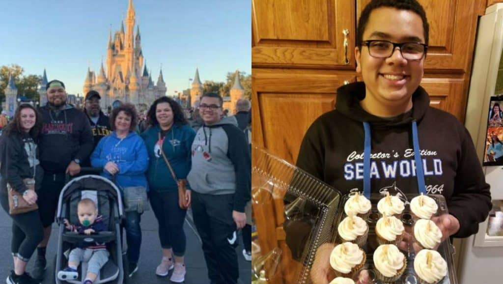 image boy sells cupcakes for disney