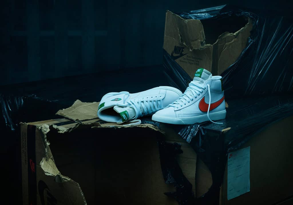 image stranger things nike blazer hawkins white green orange 1