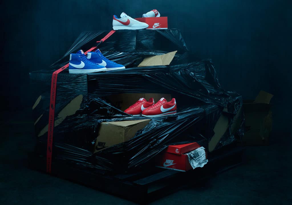 image stranger things nike og pack navy red independence day shoes