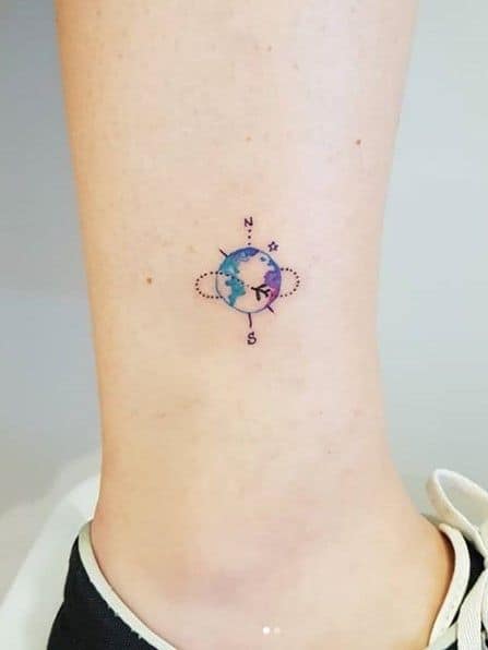 Tatuajes con globos terráqueos