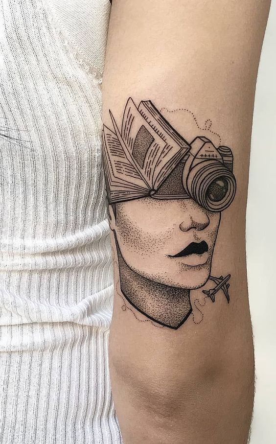 Tatuajes de cámaras de fotos y viajes