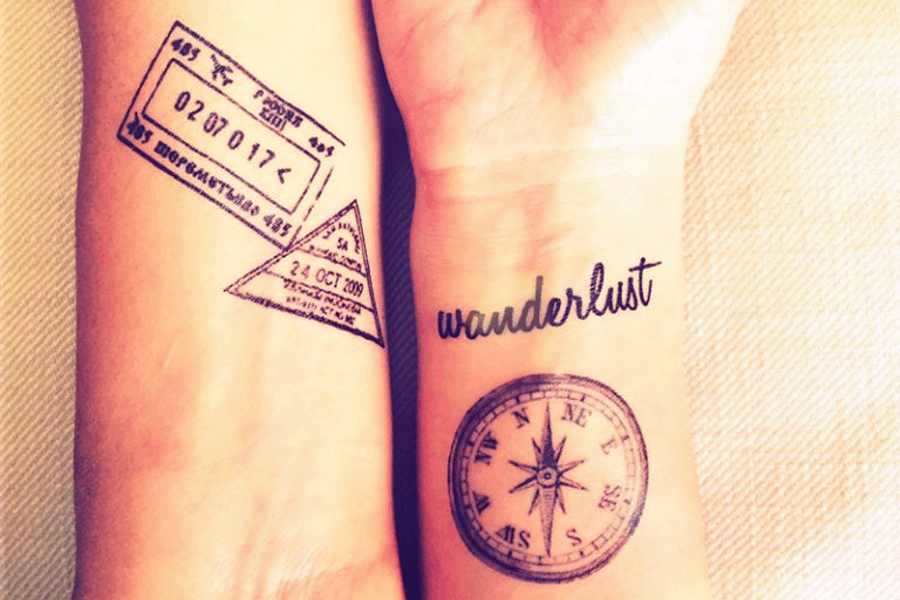 Tatuajes con frases o palabras viajeros