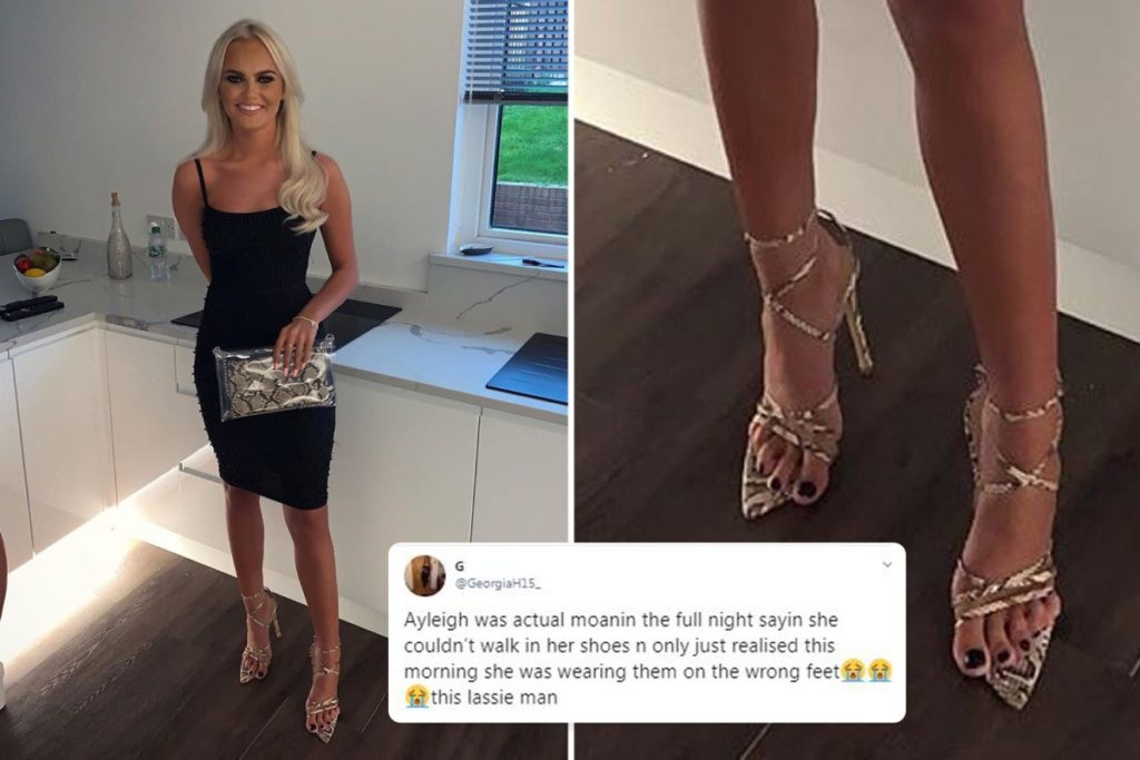 image Woman complains about her heels hurting all night – only