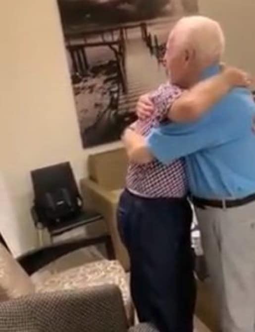 image morris and simon hug