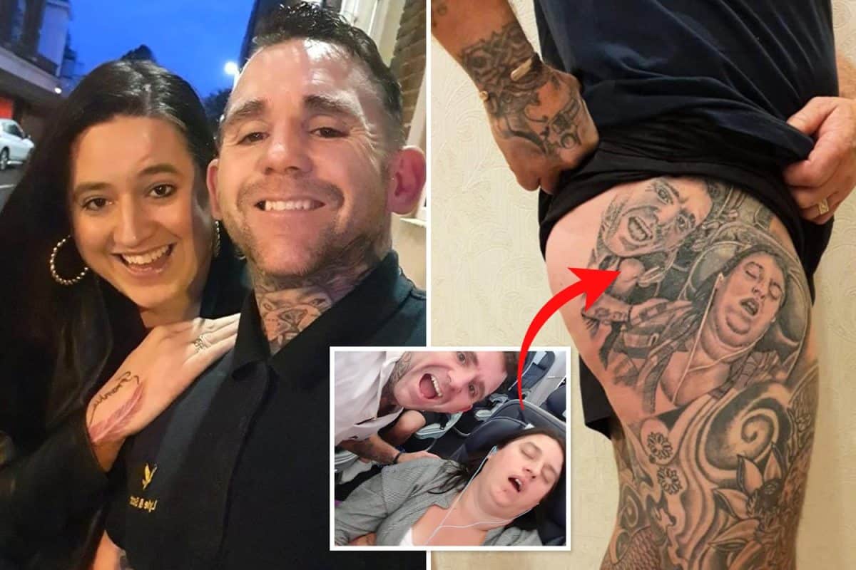 Mum-of-five-mortified-after-husband-gets-tattoo-of-her-snoring-face