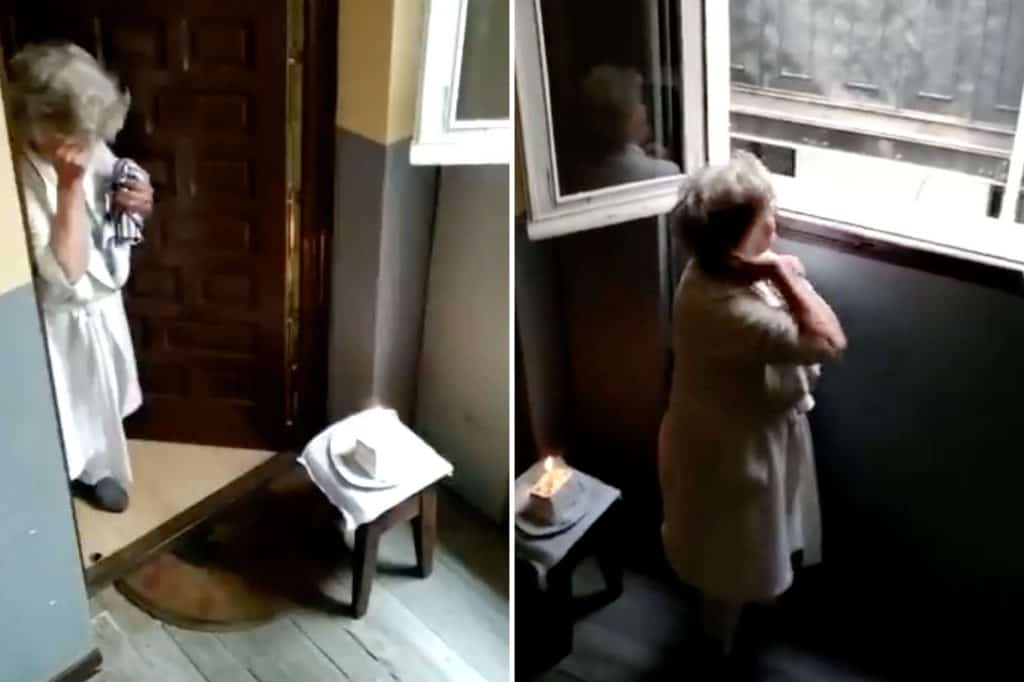 teatro Un barrio entero le cantó el feliz cumpleaños a su vecina desde sus balcones por la cuarentena en España image teatro Chari