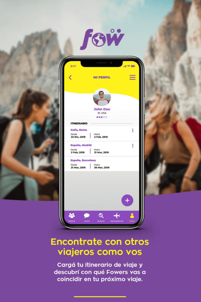 image Conoce FOW una app que busca conectar viajeros en el mundo 1