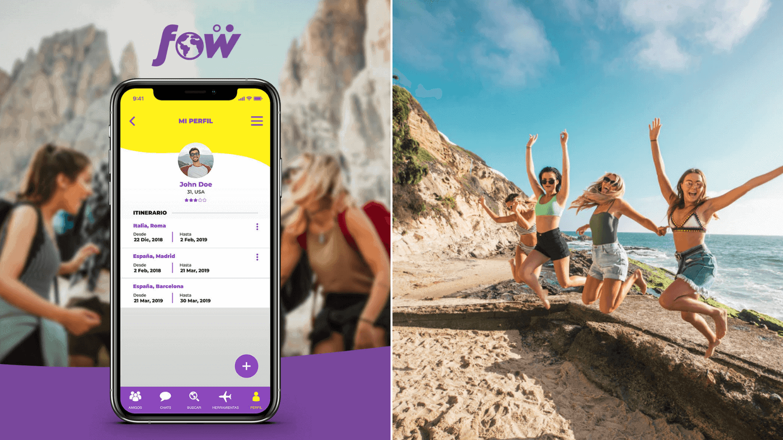 Conoce FOW, una app que busca conectar viajeros en el mundo