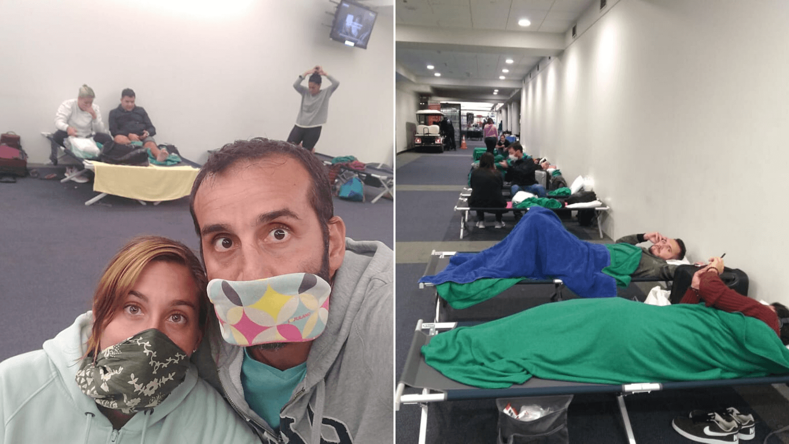 De turistas a 'refugiados' crónicas de turistas argentinos que quedaron varados por el mundo y duermen en aeropuertos acondicionados para el aislamiento 1