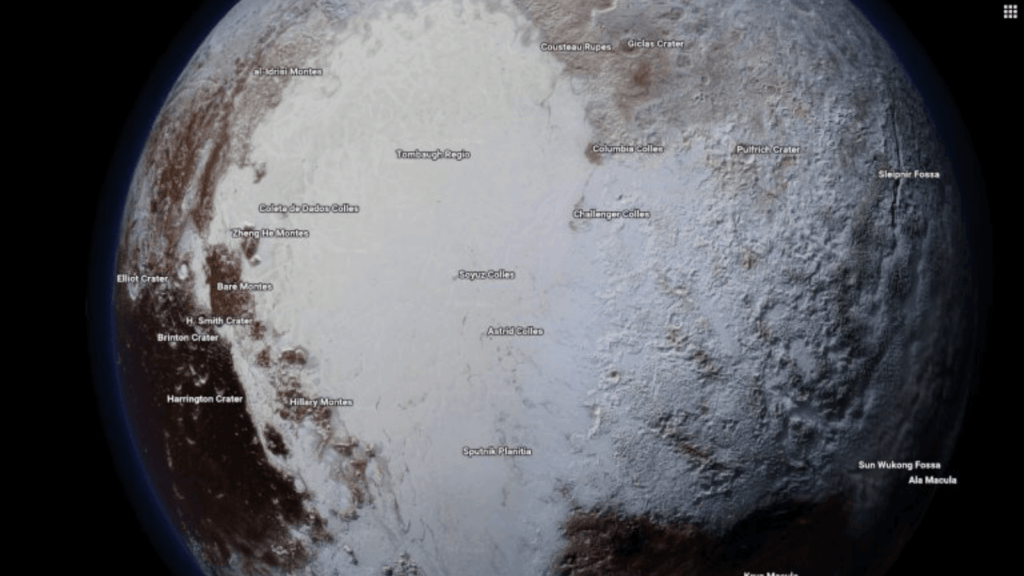 image Esta novedosa versión de Google Maps te permite explorar planetas lunas y satélites desde la comodidad de tu casa 1