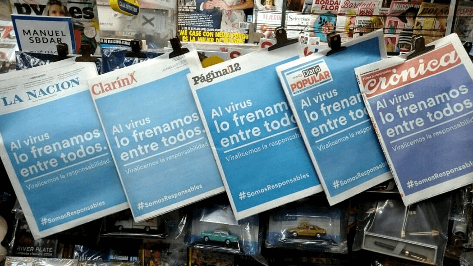 Histórico En Argentina los diarios publicaron una misma portada para concientizar sobre el cuidado ante el avance del coronavirus