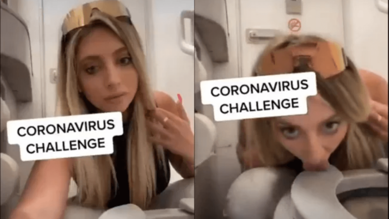 Polémica por un challenge Una influencer se filmó lamiendo un asiento de inodoro en TikTok como parte de un 'desafío de coronavirus' 1