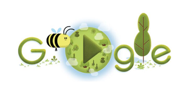 Google celebra la importancia de las abejas con un doodle en homenaje al Día de la Tierra 2