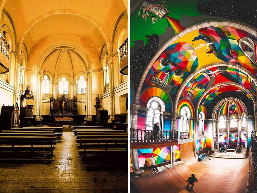 teatro Una vieja iglesia asturiana fue transformada en un parque de skate y pintada con coloridos graffitis image teatro Iglesia