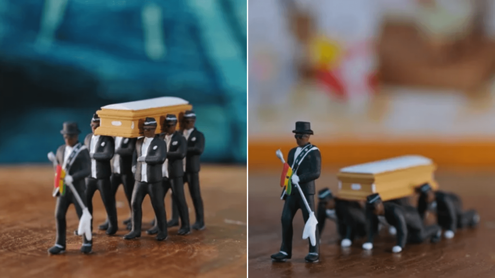 Insólito Crearon las figuras miniatura del baile del ataúd que es furor en redes sociales y puedes conseguirlas por US$ 49