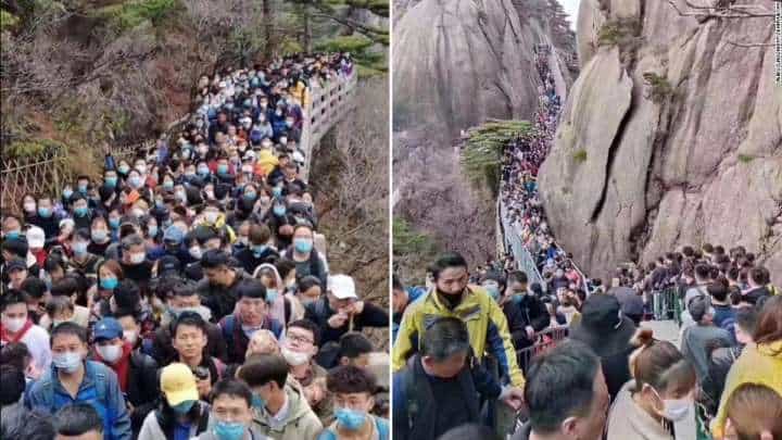 Más de 20,000 turistas llenan un centro turístico en China luego de que se flexibilizaran las restricciones image china