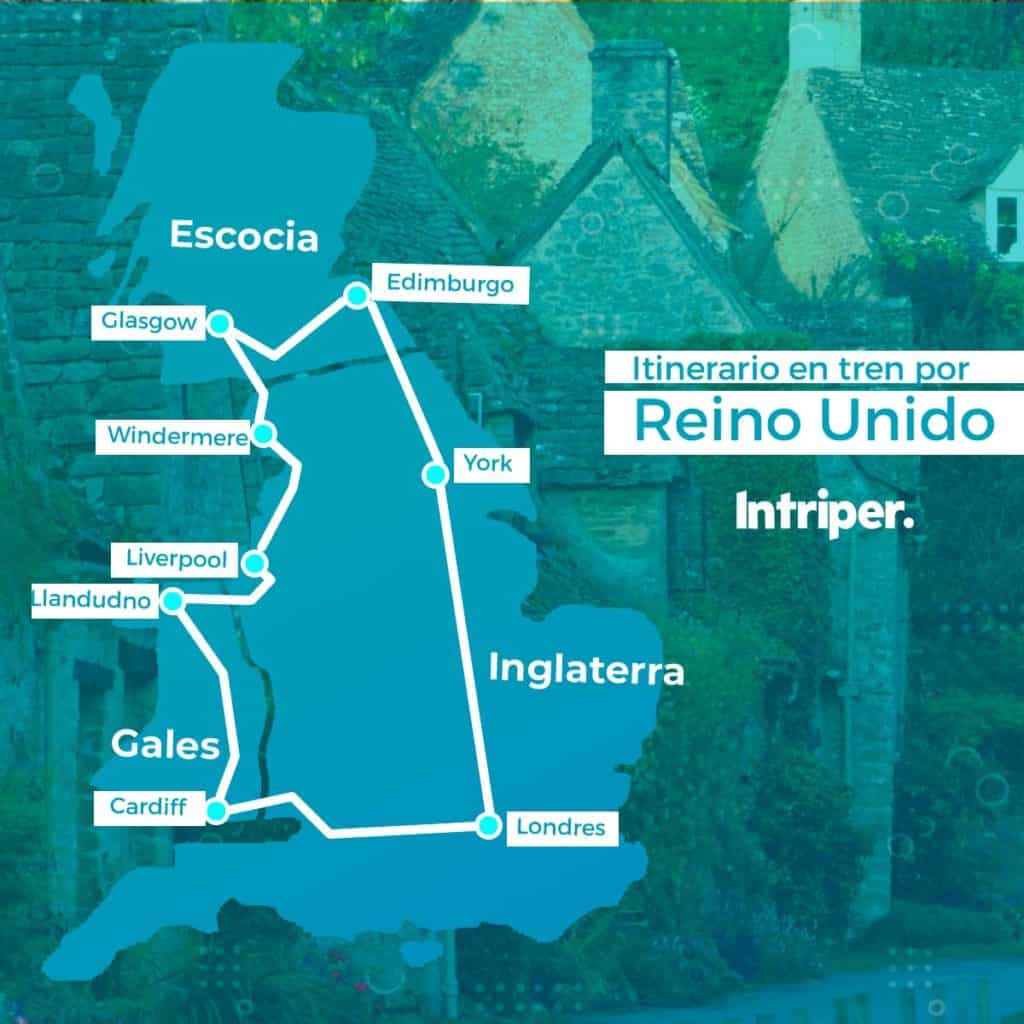 Itinerario en Tren por el Reino Unido