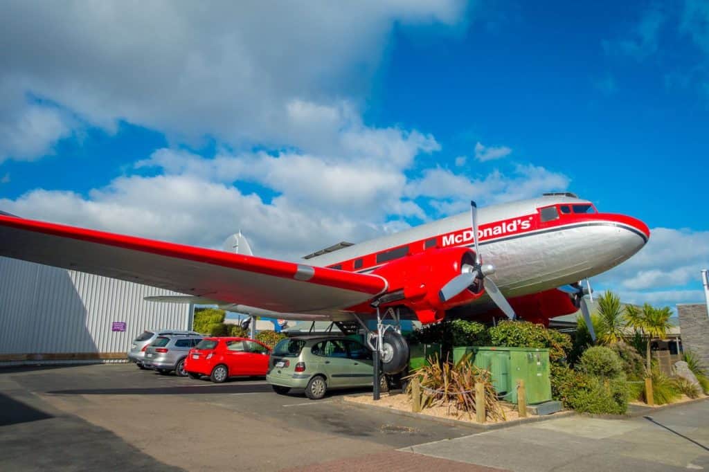 image Amazing DC3 plane as part of the McDonalds which is located at TaupoNew Zealand