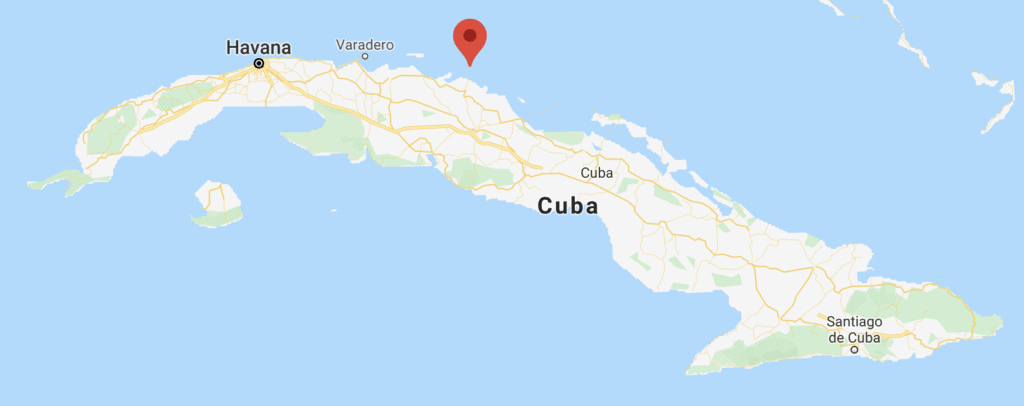 Cayos de Cuba: mapa del Cayo Iguana