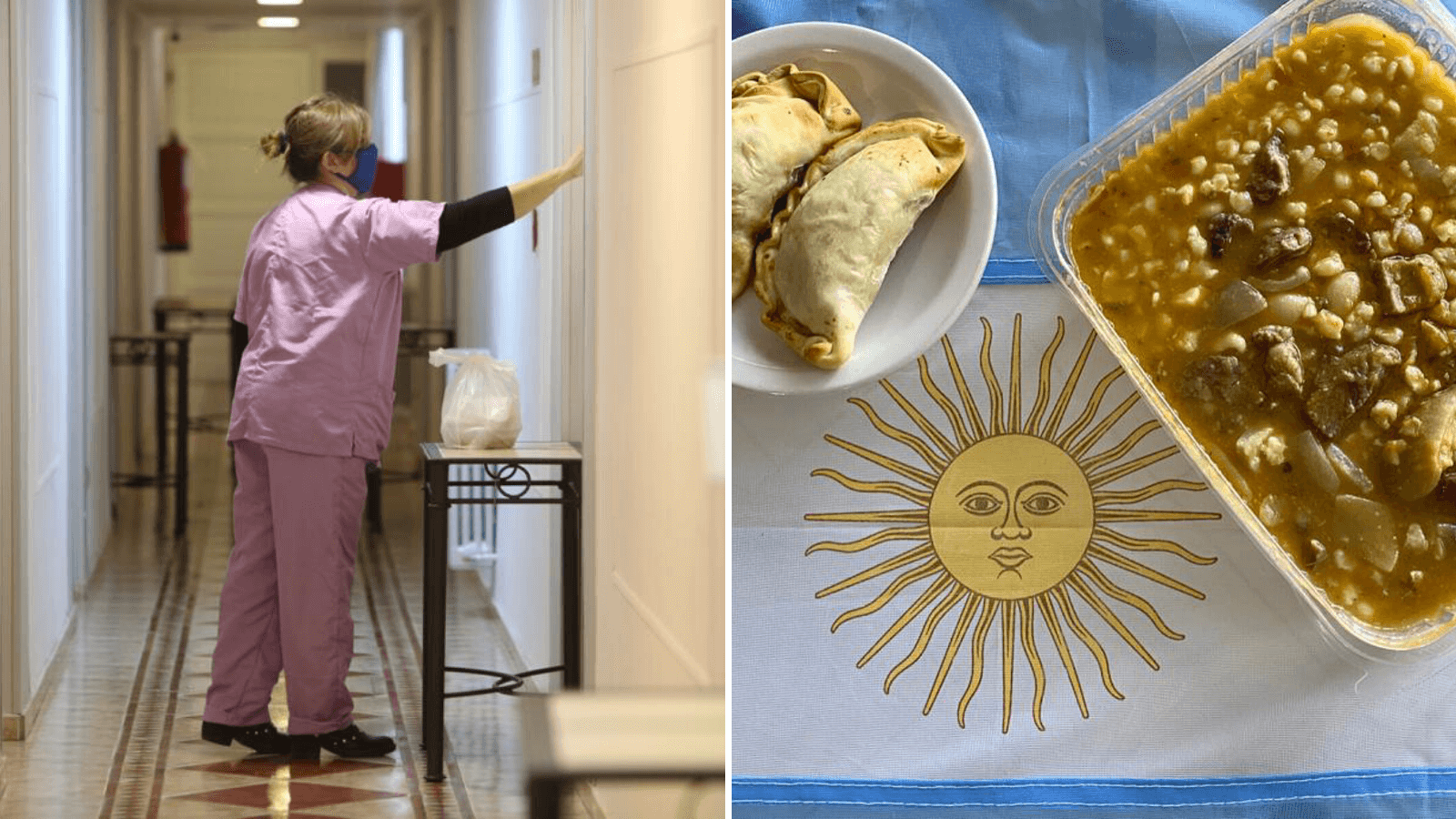 En el Día de la Patria, en Mendoza repartieron locro a quienes cumplen la cuarentena post-viaje en los hoteles sanitarios 1