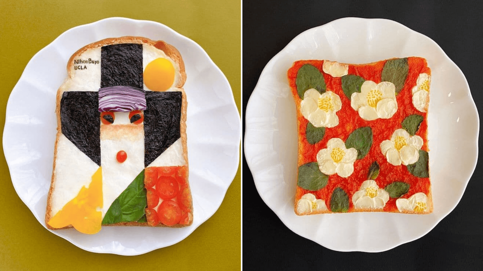 Esta diseñadora japonesa usa el pan tostado de cada mañana como lienzo para crear sus desayunos artísticos 3