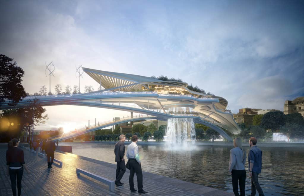 image París Un estudio de arquitectura propone construir un lujoso puente con cascada incluida sobre el río Sena 33 1