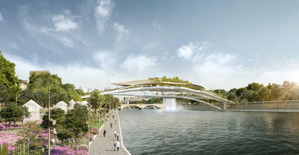 image París Un estudio de arquitectura propone construir un lujoso puente con cascada incluida sobre el río Sena 4