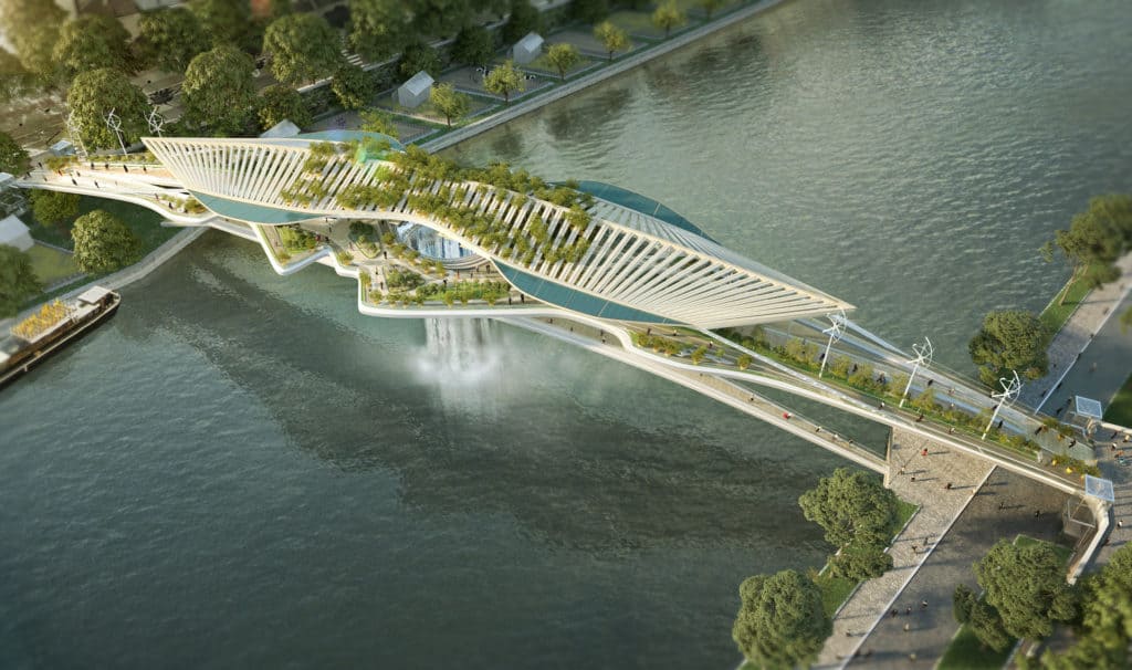 image París Un estudio de arquitectura propone construir un lujoso puente con cascada incluida sobre el río Sena 9 1