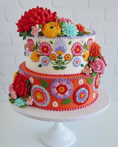 image Tapestry Cakes Esta pastelera cubre sus tortas con elaborados diseños inspirados en los bordados mexicanos 10