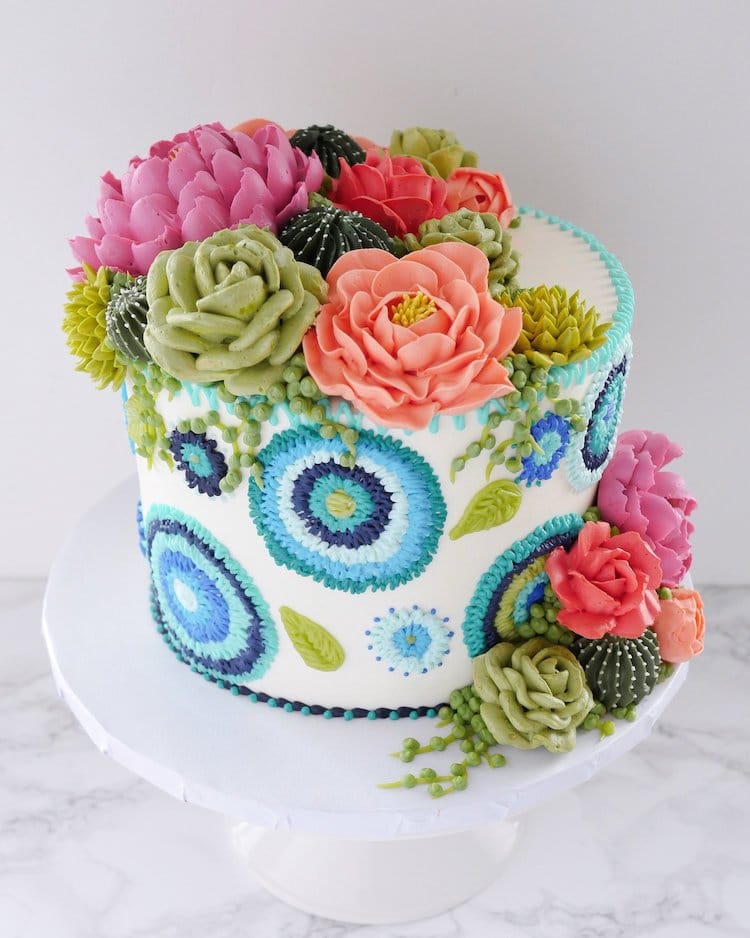 image Tapestry Cakes Esta pastelera cubre sus tortas con elaborados diseños inspirados en los bordados mexicanos 54