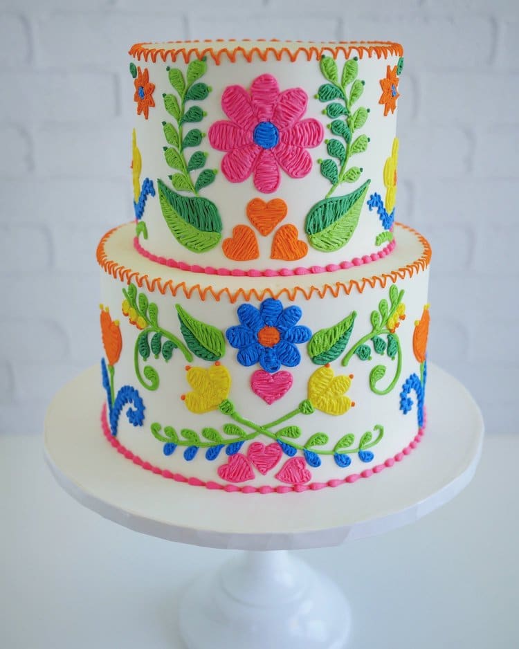 image Tapestry Cakes Esta pastelera cubre sus tortas con elaborados diseños inspirados en los bordados mexicanos 8