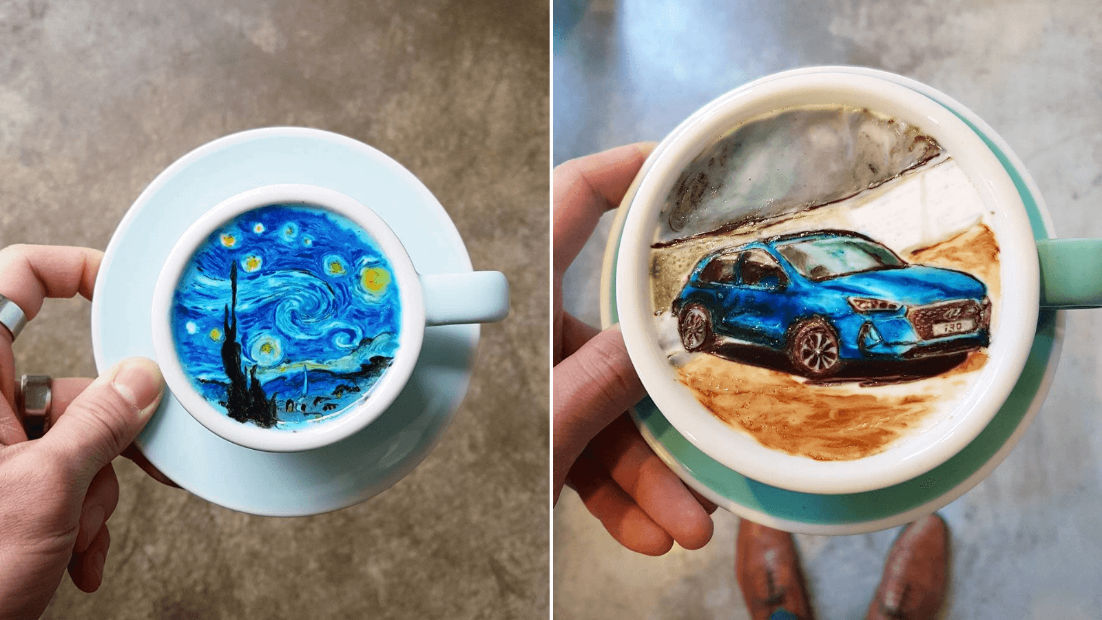 Un barista coreano sorprende a todos con sus increíbles diseños sobre la espuma del café 2