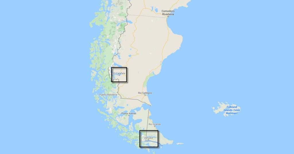 image cómo visitar la patagonia argentina patagonia austral mapa