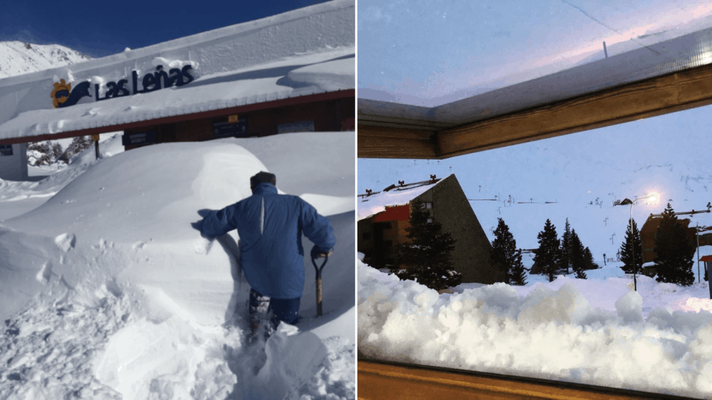 image centro de esquí Las Leñas Una histórica ola polar dejó al centro de esquí Las Leñas completamente cubierto de nieve 1