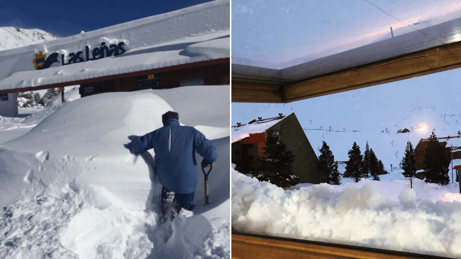 Una histórica ola polar dejó al centro de esquí Las Leñas completamente cubierto de nieve 1