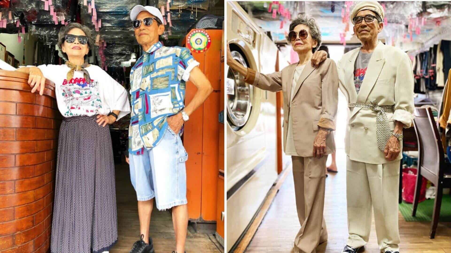 Una pareja de ancianos crea atuendos elegantes con ropa olvidada en su lavandería de Taiwán 1