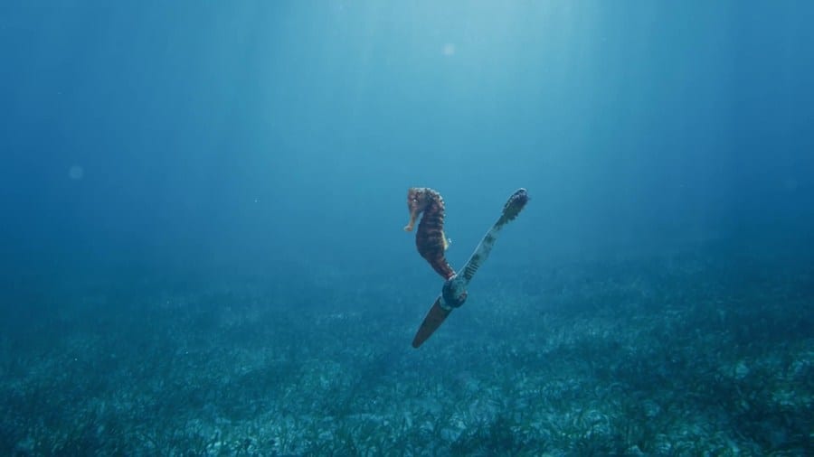 Este anuncio publicitario convierte a los plásticos en especies marinas como si se trataran de verdaderos habitantes del océano 2