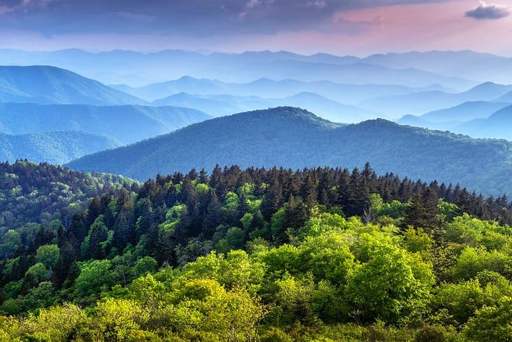 image paisaje del Parque Nacional de las Grandes Montañas Humeantes Smoky mountains eeuu