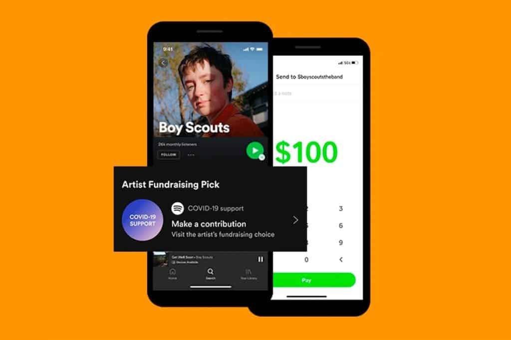 image spotify artist fundraising pick