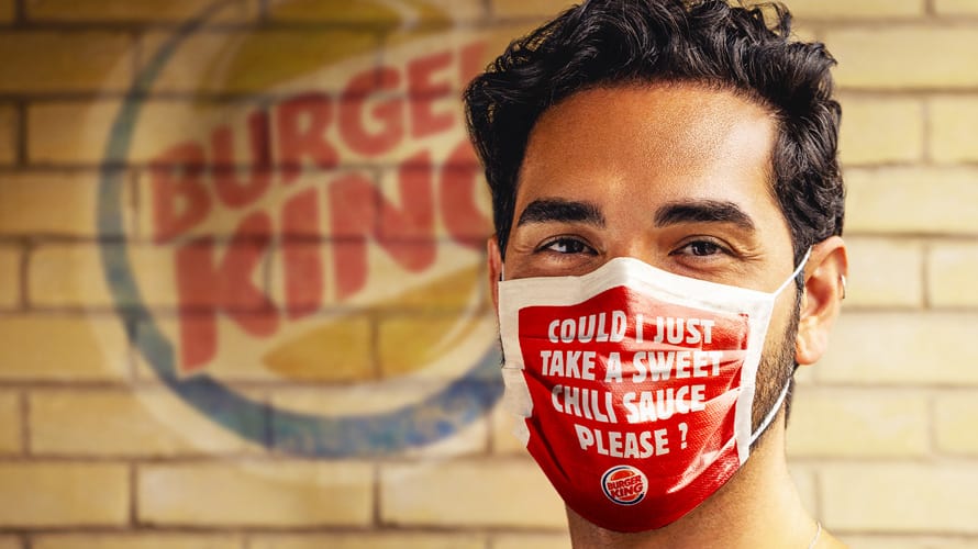 image Burger King imprimen los pedidos en mascarillas burger king 1