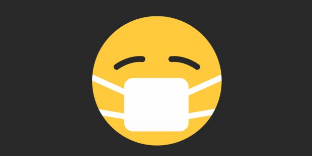 emoji sonriente con mascarilla